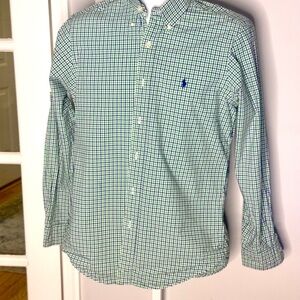 Ralph Lauren Navy and Green Classic Men's Shirt